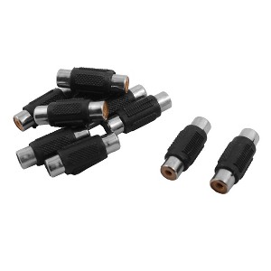 Unique Bargains RCA Female to Female Coupler Audio Video Adapter Connector Cable Amplifier 10 Pack - 1 of 4