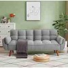 Sapphtopaz 75" Velvet Couch for Living Room, Adjustable Backrest Loveseat Sofa, Soft Upholstered Wood Frame Furniture for Small Spaces - 4 of 4