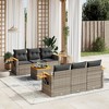 vidaXL Garden Sofa Set Grey PE rattan Large Adjustable Feet - 2 of 4
