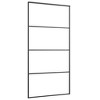 VidaXL Sliding Door Aluminum and ESG Glass 40.4"x80.7" Black - 3 of 4