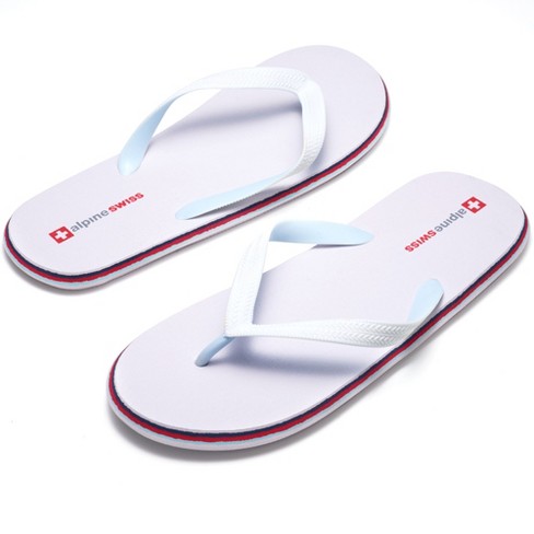 Alpine Swiss Men’s Flip Flops Lightweight EVA Sandals White 9 M US