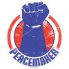 Men's Peacemaker Blue Fist Circle T-Shirt - image 2 of 4