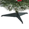 3ft. Frosted Pine Artificial Christmas Tree with 50 Clear LED Lights & Berries – Compact Festive X-Mas Décor - 4 of 4