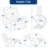 NicBex Chenille Power Lift Recliner Chair for Elderly,Massage Chairs with Vibration Massage and Lumbar Heating,Reclining Chairs for Living Room - 3 of 4