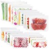 NewHome"20Pcs Reusable Food Storage Bags Set – 5 Sandwich, Snack, Gallon, Quart, Leakproof, BPA-Free"white - 3 of 4