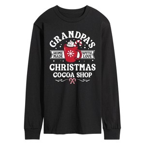 Men's - Instant Message - Grandpas Christmas Cocoa Shop Long Sleeve Graphic T-Shirt - 1 of 4