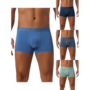INSPIRE CHIC Men's 4 Pack Soft Elastic Waist Solid Color Basic Boxer Briefs - 1 of 4