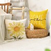 Velvet Home Sweet Home Spring Summer Flowers Yellow Throw Pillow Covers - 3 of 4