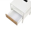 FURNIinspire Nightstands Modern End Table Side Tables With Power Outlet, Living Room Furniture, Small Side Table, White, 13.78"*15.75"*21.26" - 4 of 4
