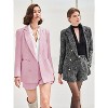 Imily Bela Women Tweed Blazer Shorts Set Double Breasted Business Suit - 4 of 4