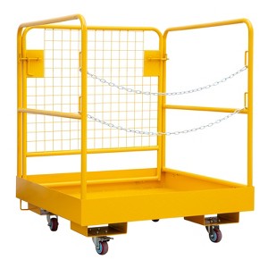 Heavy Duty Steel Forklift Safety Cage,36 x 36 In Foldable Forklift Work Platform of 1200 lbs Load Capacity,Holds 1 to 2 Adults,Ideal for Aerial Work - 1 of 4