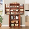 72" Tall Kitchen Pantry Cabinet with Fluted Doors & 6 Door Shelves, Modern Storage Organizer for Dining Room Kitchen-3irtyhousy - 2 of 4