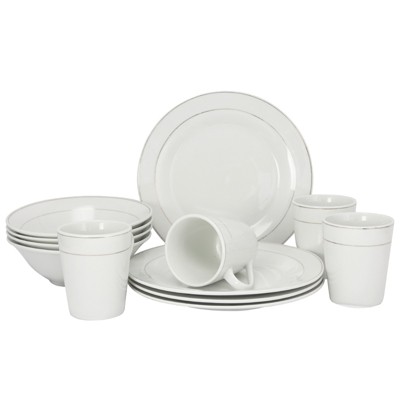 Gibson 12 pc Dinnerware Set Fine Ceramic
