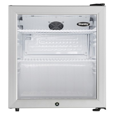 Danby 1.6 cu. ft. Compact Glass Door Fridge in Platinum DAG016A2BDB