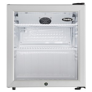 Danby 1.6 cu. ft. Compact Glass Door Fridge in Platinum DAG016A2BDB - 1 of 4