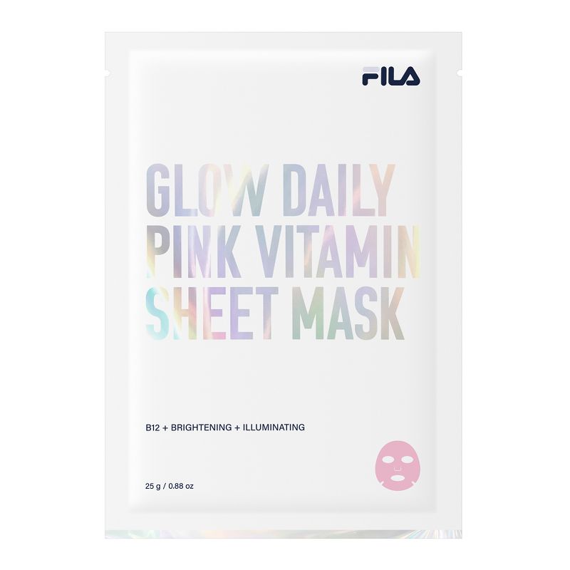 FILA - Glow Daily Pink Vitamin B12 Brightening Luminous Face Sheet Mask (5 Sheets Box), 3 of 5