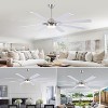Kviflon 72 Inch Ceiling Fan with Light,8 Plywood Blades,Downrod LED Ceiling Fan,for Living Room,Warehouse,Patio - 3 of 4