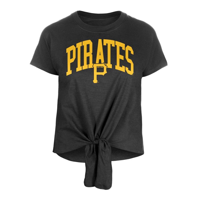 MLB Pittsburgh Pirates Women&#39;s Front Knot T-Shirt, 1 of 7