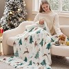 Flannel Christmas Throw Blanket for Couch, Christmas Decorations Gifts for Women, Warm Throw Blanket. - 3 of 4