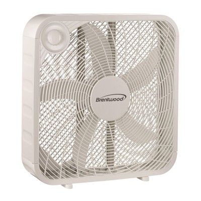 Brentwood Kool Zone 20 Inch Box Fan in White