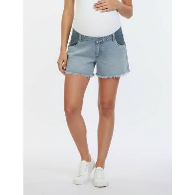 Women's Under the Belly  Cut Off Denim Maternity Short | Motherhood Maternity