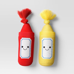 Americana Ketchup and Mustard Dog Plush Set - 2pcs - Sun Squad™ - 1 of 3