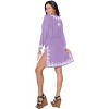 LA LEELA Women's Loose Mini Beachwear Bathing Suit Flowy Swim Suit Summer Beach Dress Short Fashion Bathing Suit Cover Ups - 2 of 4