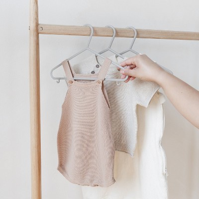 Speckled Gray Wheat Straw Baby Clothes Hangers - Pack of 30