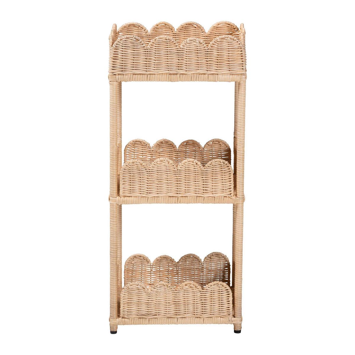 bali & pari Brooks Natural Rattan 3-Tier Storage Shelf Natural Brown - thumbnail 2