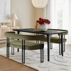 Velvet Upholstered Bench Ottoman For Bed Room,49 Inch Bench For Dining Table,Entryway Bench With Metal Legs End Of Bed Bench -Tanpinhause - 3 of 4