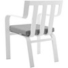 Modway Baxley Stackable Outdoor Patio Aluminum Dining Armchair White Gray - 3 of 3