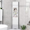 NicBex 66.9 Inch Tall Bathroom Corner Cabinet  with 2 Doors and Open Shelves for Dining Room,Bathroom,Kitchen - 2 of 4