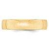 Black Bow Jewelry 2mm to 6mm 10K Yellow Gold Lightweight Domed Comfort Fit Band - 2 of 4