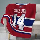 Sleep Squad Montreal Canadiens Nick Suzuki 60 x 80 Raschel Plush Jersey Blanket