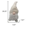 HomeRoots 28" White Fabric Christmas Standing Gnome Tabletop Sculpture - 3 of 4