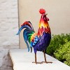 Colorful Rooster Metal Garden Statuary - 2 of 4