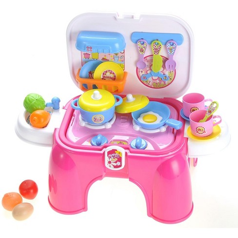 Electronic Children Kids Kitchen Cooking Toy Portable Girls Cooker