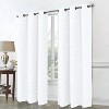 RT Designer Collection Calypso Shimmer Jacquard 2 Pack Grommet Curtain Panel Pair 36" x 84" White - 2 of 4