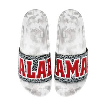 NCAA Alabama Crimson Tide Slydr Pro White Sandals - Gray