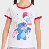 Girls' Stitch Americana Boxy Short Sleeve Graphic T-Shirt - White - 2 of 4
