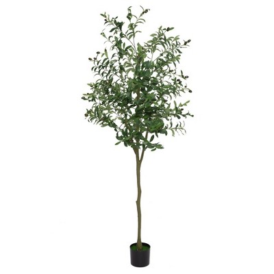 Simulation Tree, Artificial Olive Tree Ornaments, Fake Potted Olive Tree For Modern Home Office Living Room Floor Decor, 5FT
