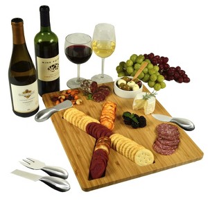 Picnic at Ascot Monogrammed Bamboo Charcuterie, Cheese & Cracker Serving Board - 1 of 3
