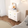 KWPZQEB Kids Dresser with 3 Drawers - Wooden Storage Chest Organizer, Closet Easy Pull Fabric Bins, Kids Nightstand Cabinet for Bedroom - 4 of 4