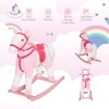 Whisen Kids’ Plush Rocking Horse with Neighing and Galloping Sounds, Saddle, Rocker Horse Chair for 36+ Months - Pink - 3 of 4