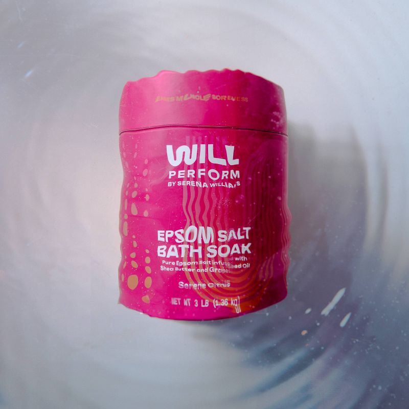 WILL Perform Bulk Epsom Salt by Serena Williams Recovery Bath Soak - Citrus Blossom Scent - 96oz, 3 of 8