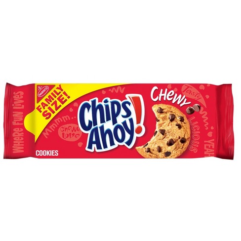 1) Family Size Bag Chips Ahoy! Chocolate Chip Cookies 18.2 Oz !