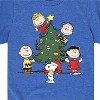 Boys' - Peanuts - Snoopy and Woodstock Christmas Skating Short Sleeve Graphic T-Shirt - 2 of 4