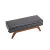 CAVINAS Plush Storage Ottoman Bench with Solid Wood Legs,Footstool with Hidden Compartment,Storage Bench for Living Room,Bedroom - 2 of 4