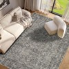 Coolmee Area Rug Washable Rug Non Slip Non Shedding Rugs Low Pile Floral Printed Foldable Carpet for Bedroom Office - 2 of 4