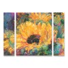 Trademark Fine Art -Richard Wallich 'Blue Sunflowers' Multi Panel Art Set - 2 of 3